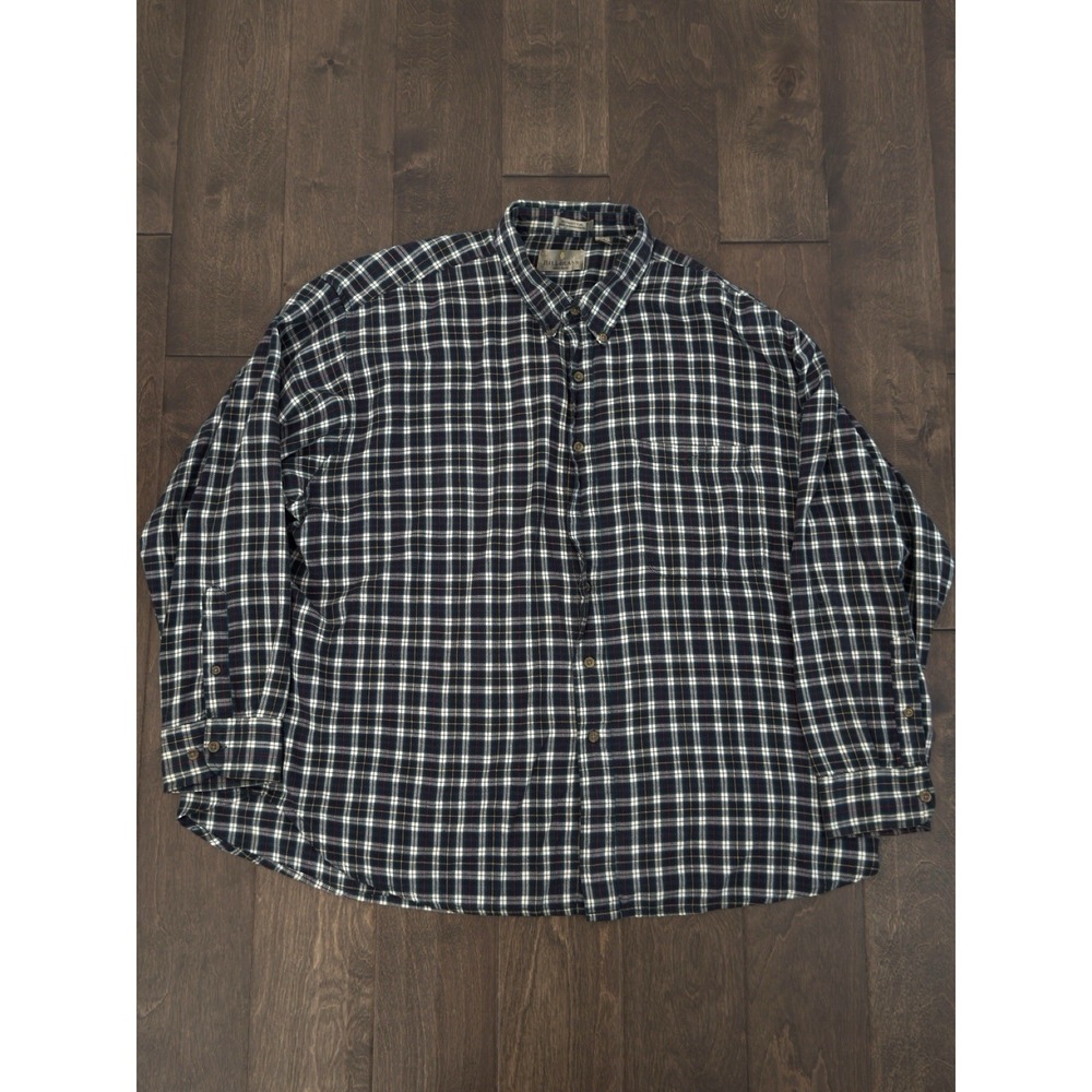 Bill Blass Men's Long Sleeve Button Down Multicolor Plaid Flannel Shirt Size 2XL